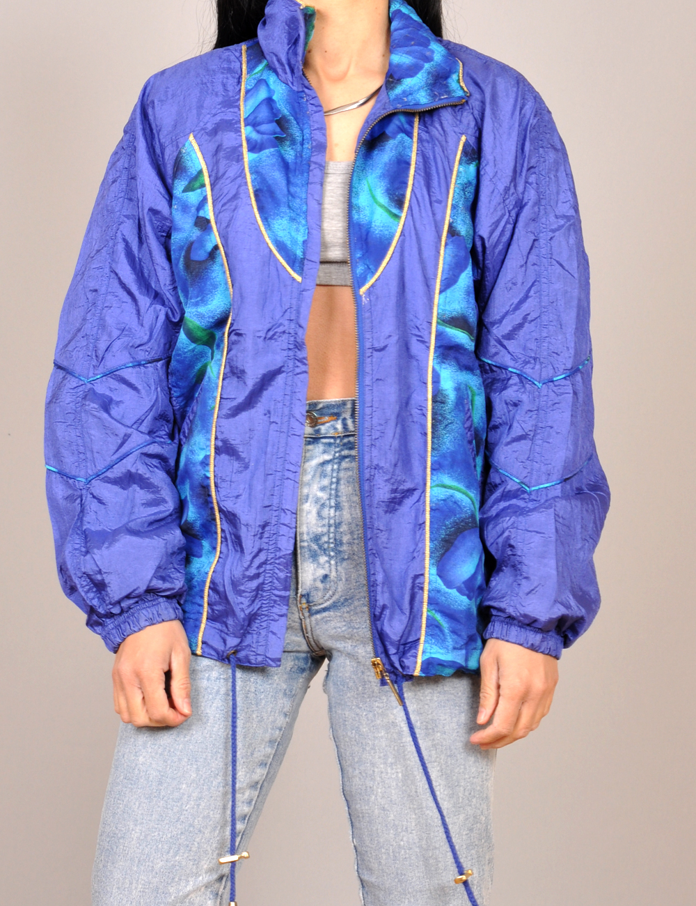 Electric Blue Nylon Jacket